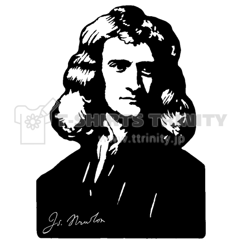 アイザック ニュートン Sir Isaac Newton イングランド 数学者 物理学者 歴史人物tシャツ Historical Figures 086 歴史tシャツの 帝都tシャツ店